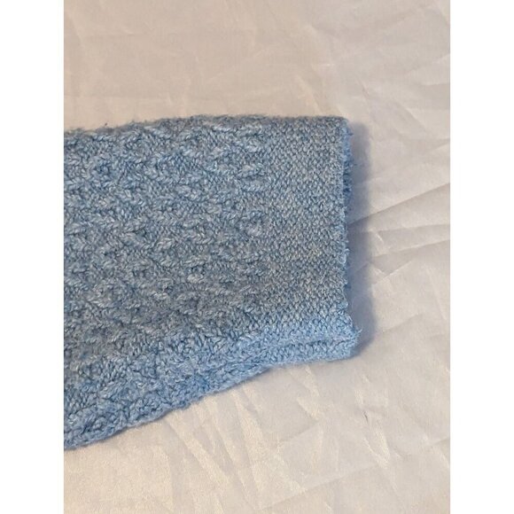 J Jill Cable Knit Sweater Women Small Petite Blue Button Hem Detail Pullover - Picture 14 of 16